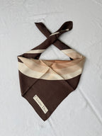 Bufanda Christian Dior – Estampado gráfico D Castaño Beige