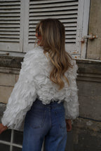 Blusa con Volantes Aude - Blanca