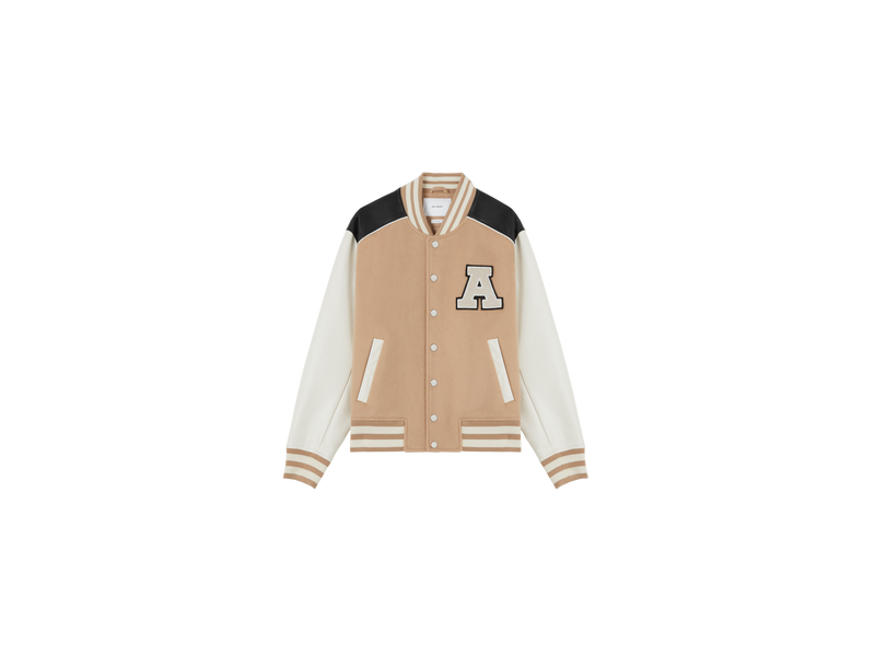 Ivy Varsity Jacket - Pale Beige - Men
