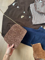 Brown Iris Handbag