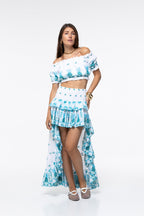 Lisa Skirt - Aqua Pineapple