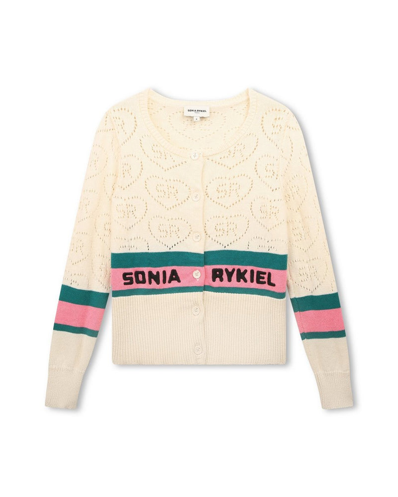 Cardigan Tricot - Craie - Fille - Sonia Rykiel