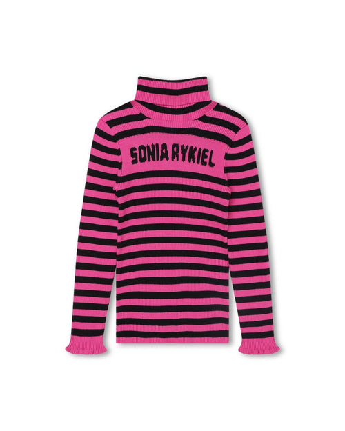 Pull Col Roule - Rose Fuchsi - Fille - Sonia Rykiel