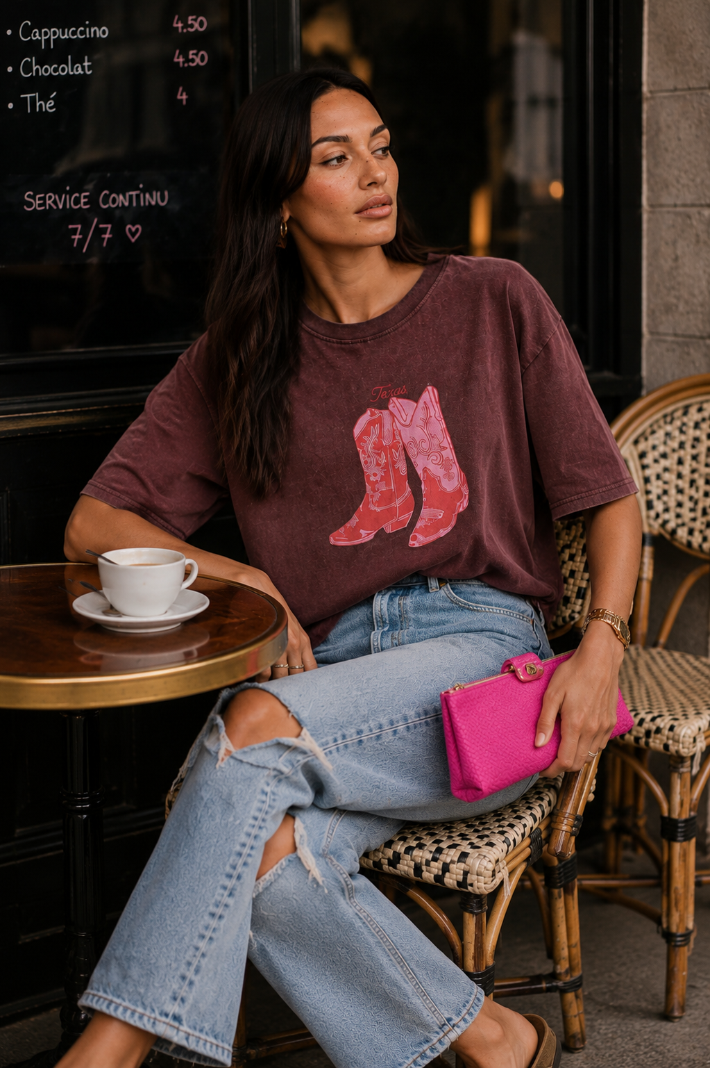 Tee Shirt Rodeo - Bordeaux