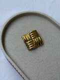 Anillo de bufanda vintage - Relieve texturizado dorado