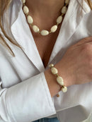 Jade Necklace - Beige Or Turquoise