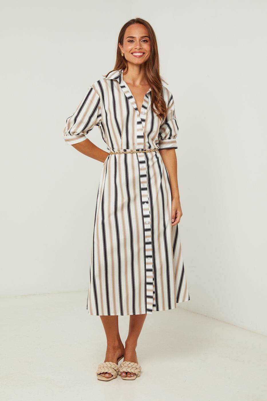 Vestido - Negro Blanco