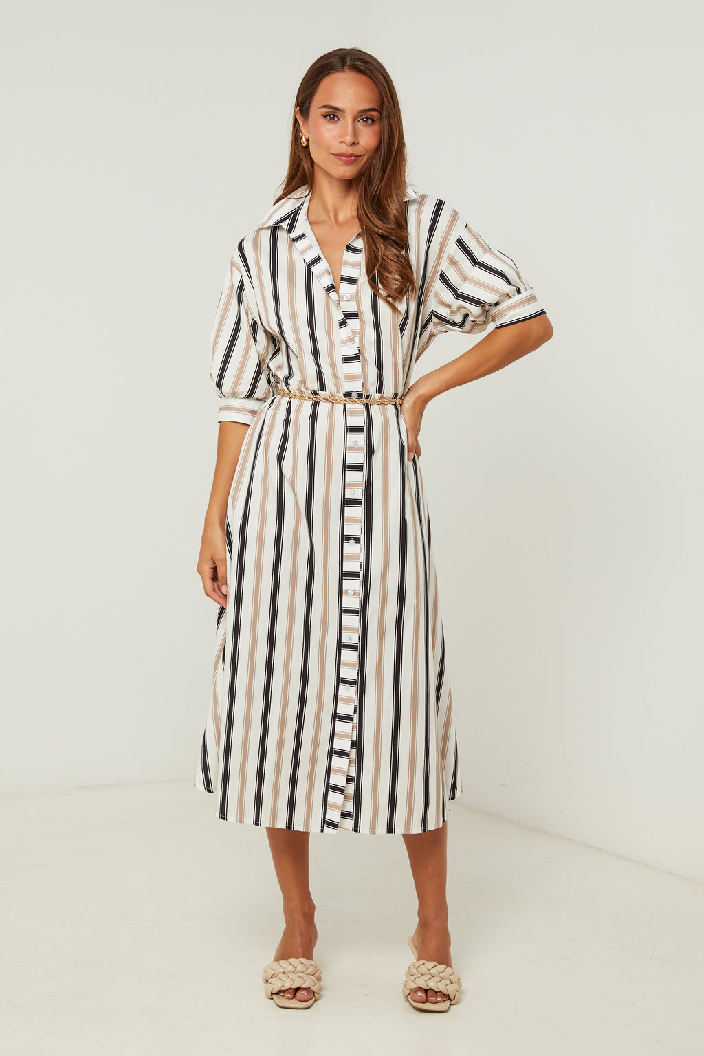 Vestido - Negro Blanco
