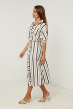 Vestido - Negro Blanco