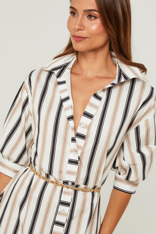 Vestido - Negro Blanco