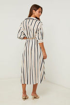 Vestido - Negro Blanco