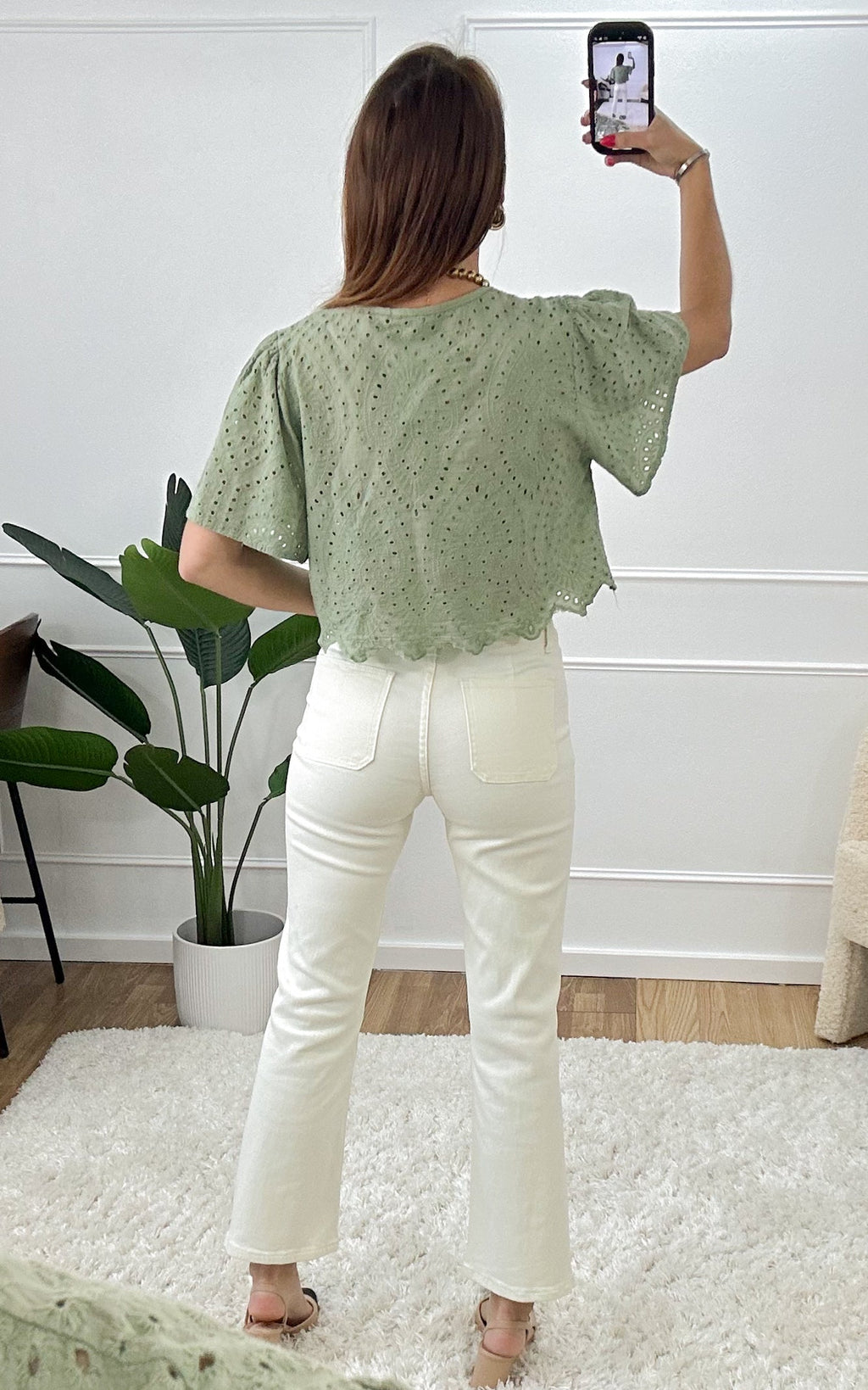 Blusa De Encaje Soraya - Verde Salvia