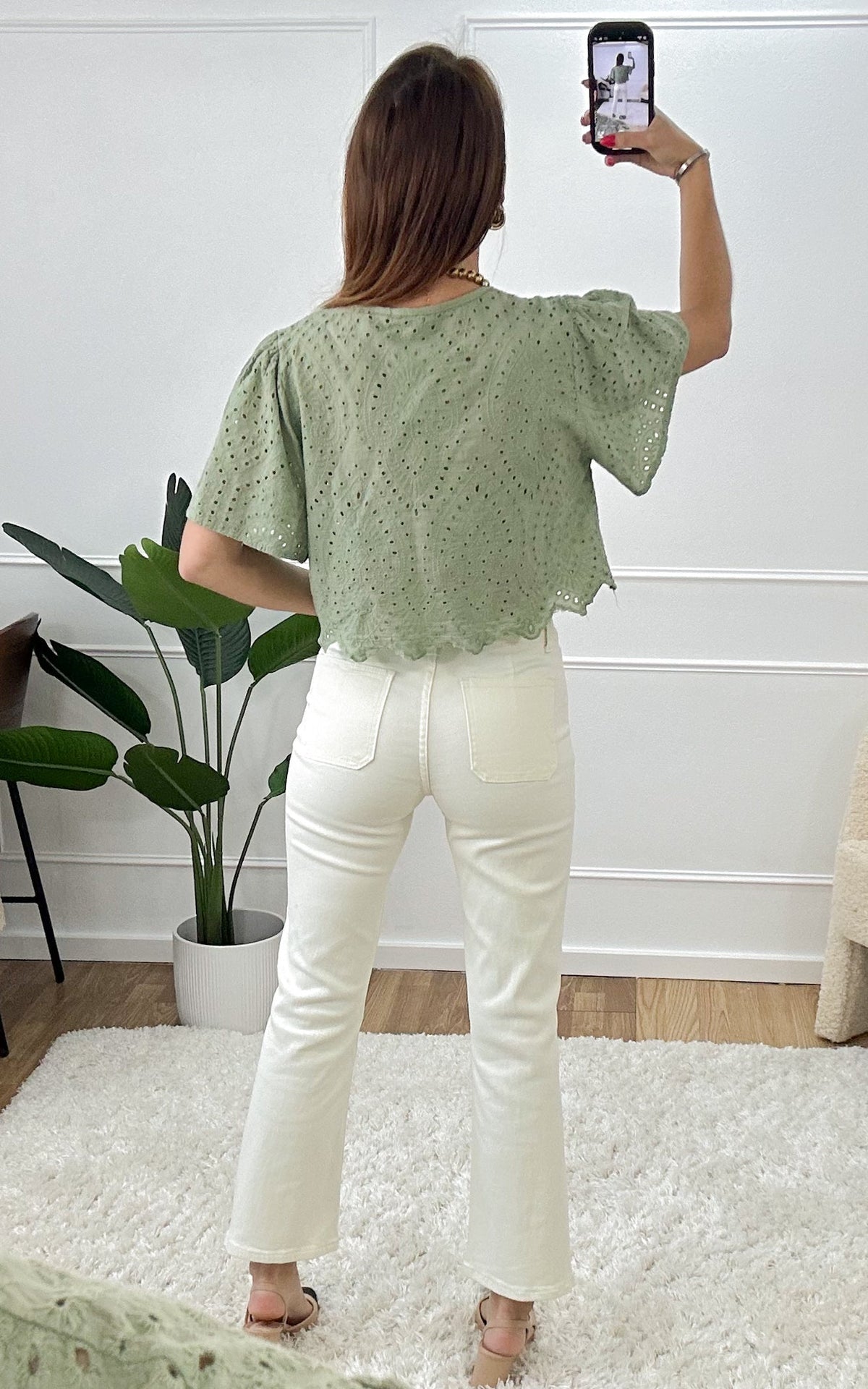 Blusa De Encaje Soraya - Verde Salvia