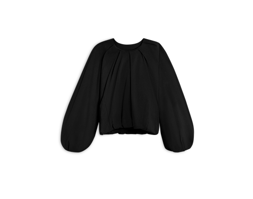 Sade Gathered Pullover - Black - Women