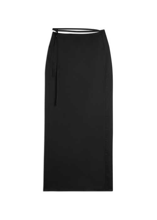 Eve Belted Skirt - Black - Women