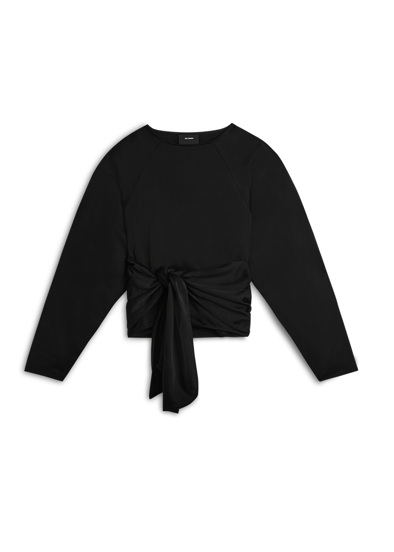 Diana Tie-Front Top - Black - Women