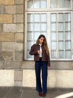 Veste Effet Suédine Thelma Chocolat