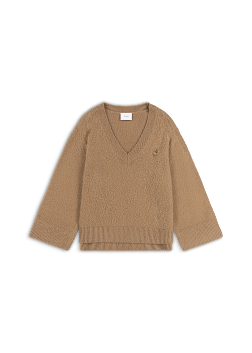Rain V-Neck Sweater - Camel - Women