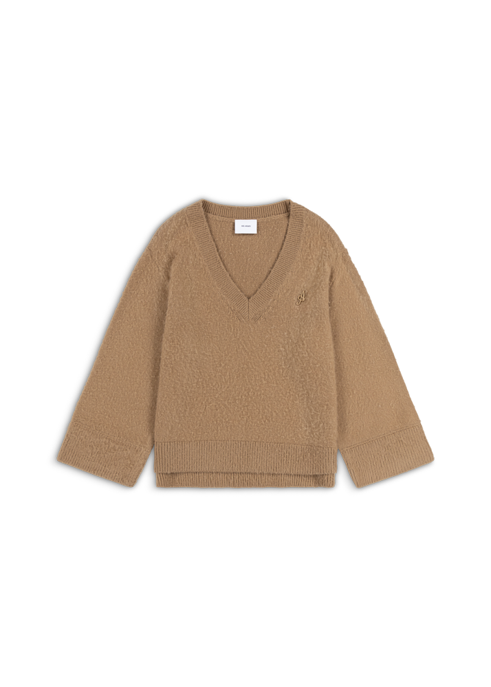 Rain V-Neck Sweater - Camel - Women