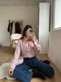 Blusa a rayas Colette rosas y blancas
