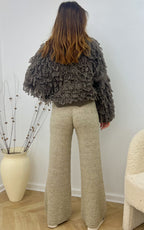 Talia Knitted Trousers - Beige