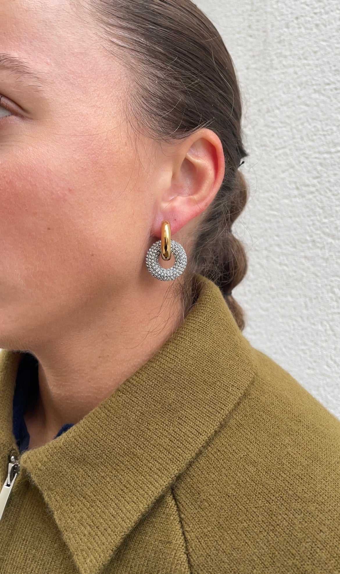 Asymmetric Festive hoop earrings