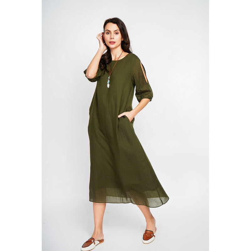 Vestido - Caqui claro
