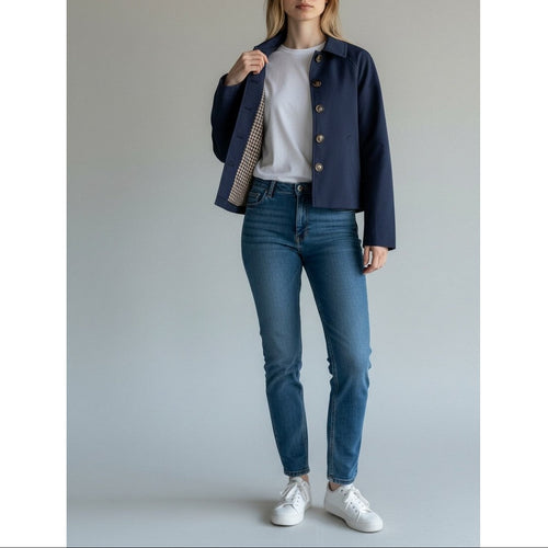 Gabardina - Azul marino
