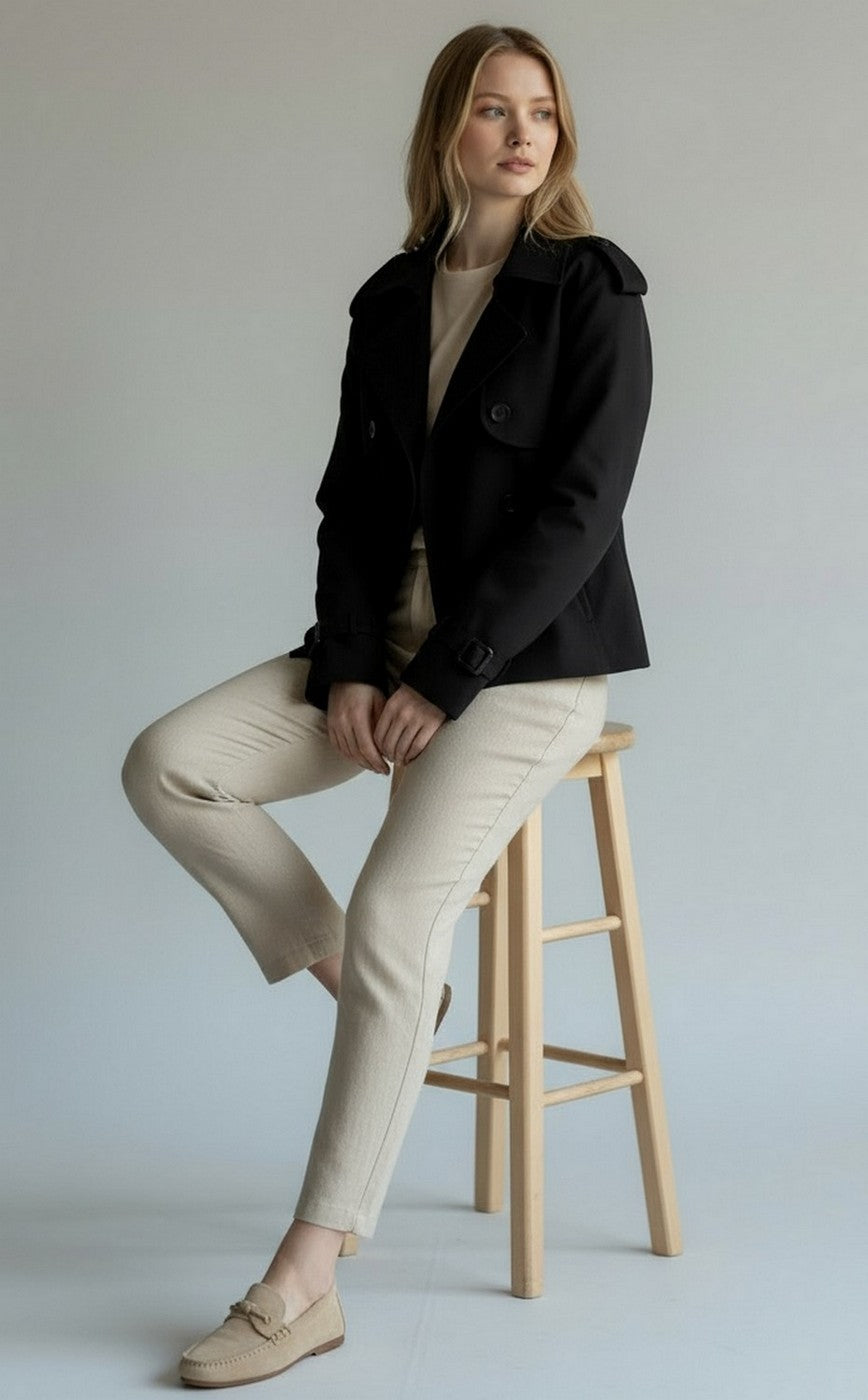Gabardina - Negro - Mujer