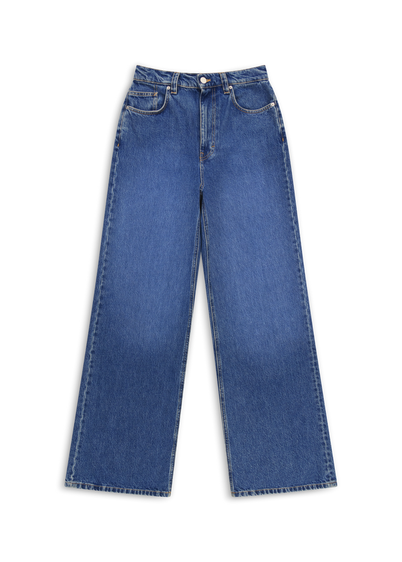 Clara Wide-Leg Jeans - Mid Blue - Women