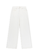 Clara Wide-Leg Jeans - White - Women