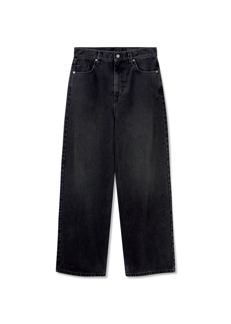 Clara Wide-Leg Jeans - Dark Grey - Women