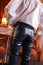 Pantalon BRUNE vinyle marine