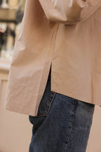 Victoire Mao Collar Blouse Beige