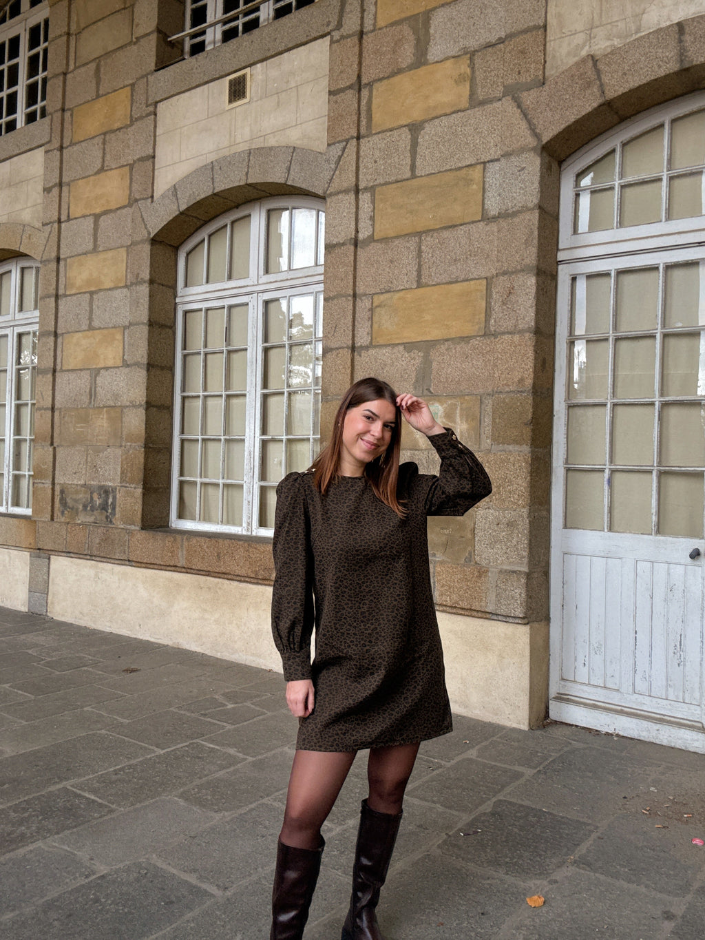 Victoire Leopard Dress
