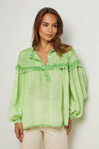 Cotton Top, Long Sleeves - Green
