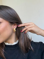 Vintage Guy Laroche Earrings - Twisted Gold-Tone Hoops