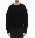 Fursac - Pull En Laine À Manches Amovibles - Noir - Homme