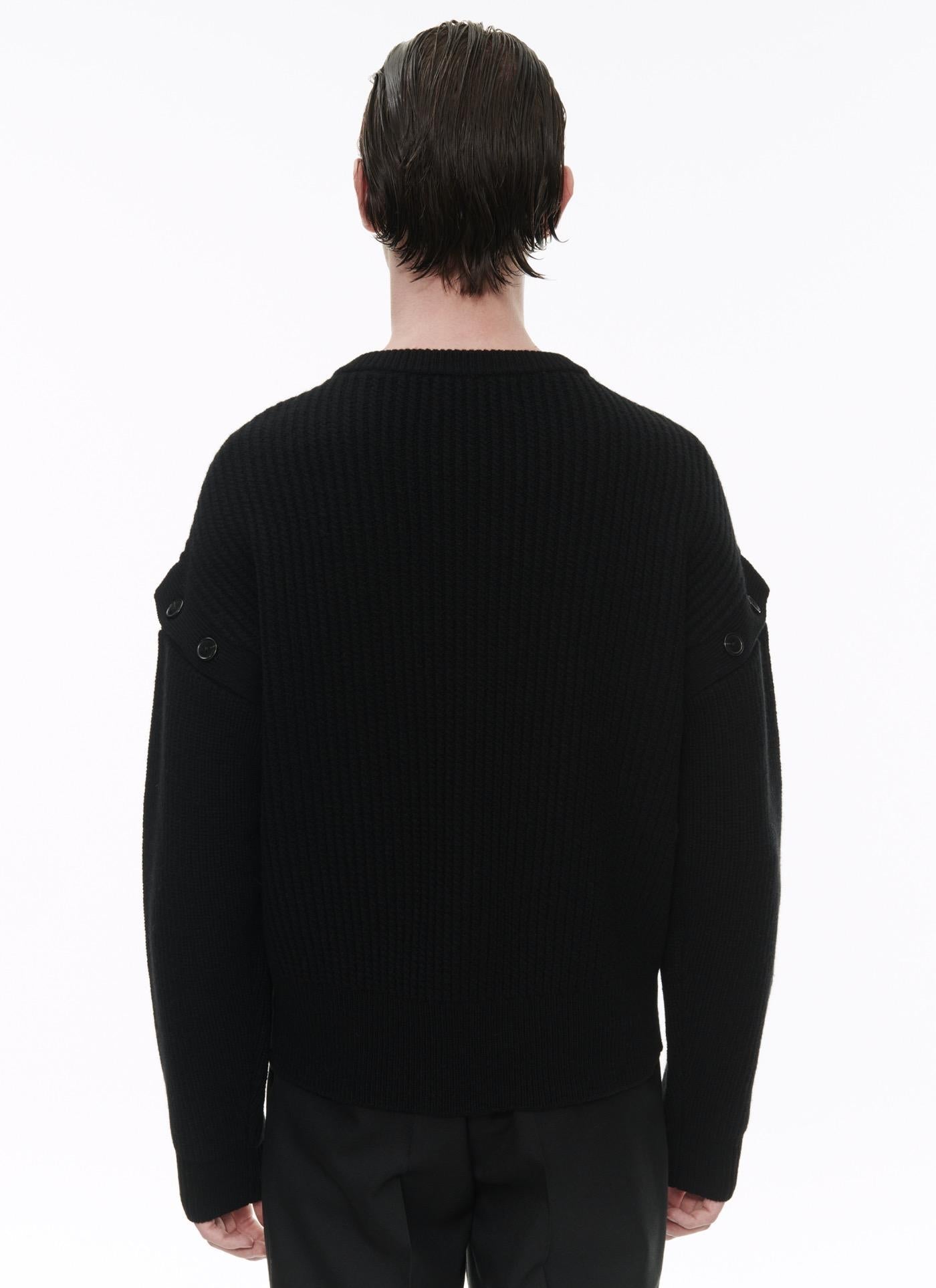 Fursac - Pull En Laine À Manches Amovibles - Noir - Homme