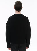 Fursac - Jersey De Lana Con Mangas Desmontables - Negro - Hombre