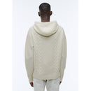 Fursac - Ecru Merino Wool Hooded Sweater - Ecru - Twisted