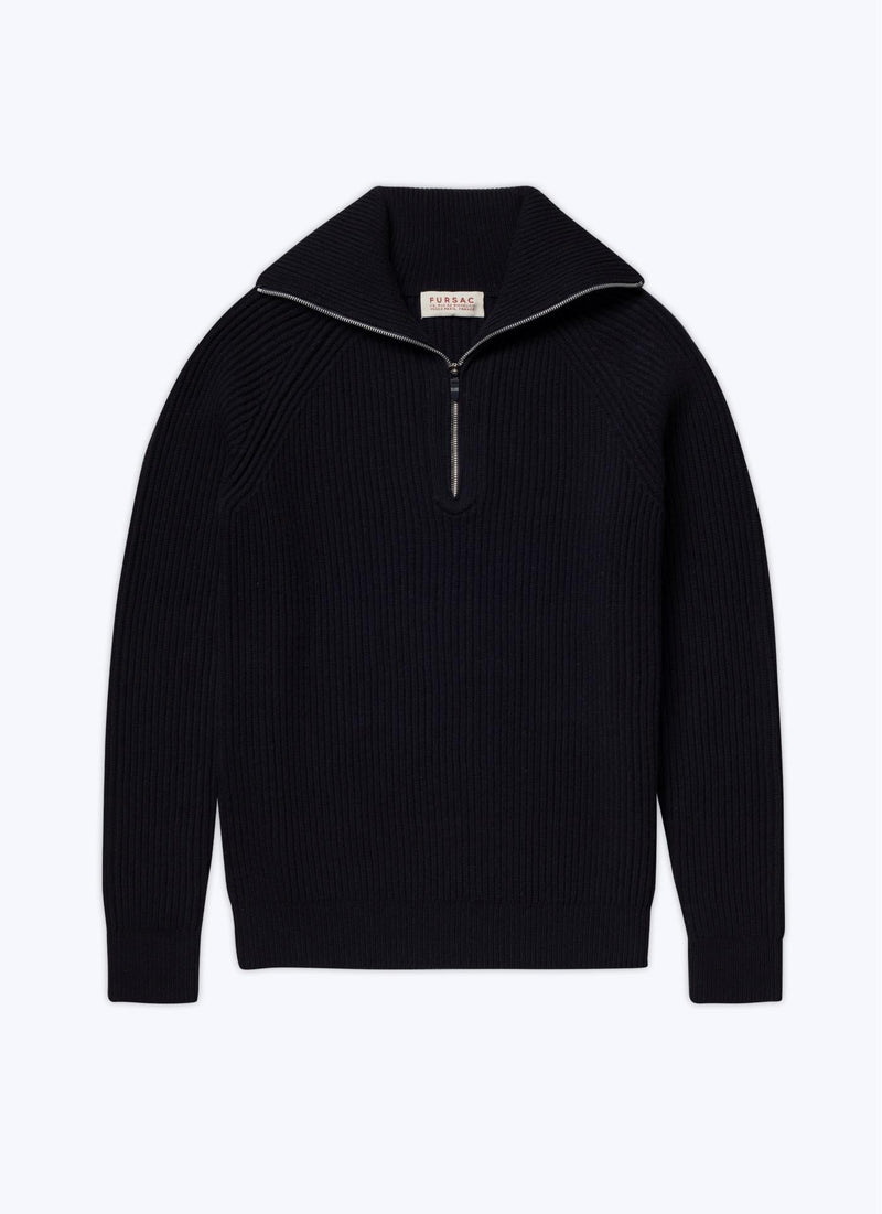 Fursac - Pull En Laine Mérinos - Marine - Homme