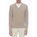V-Neck Wool And Cashmere Sweater - Camel
