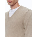 Pull Col V En Laine Et Cachemire - Camel