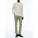 Pull À Torsades Écru En Laine Et Coton - Ecru