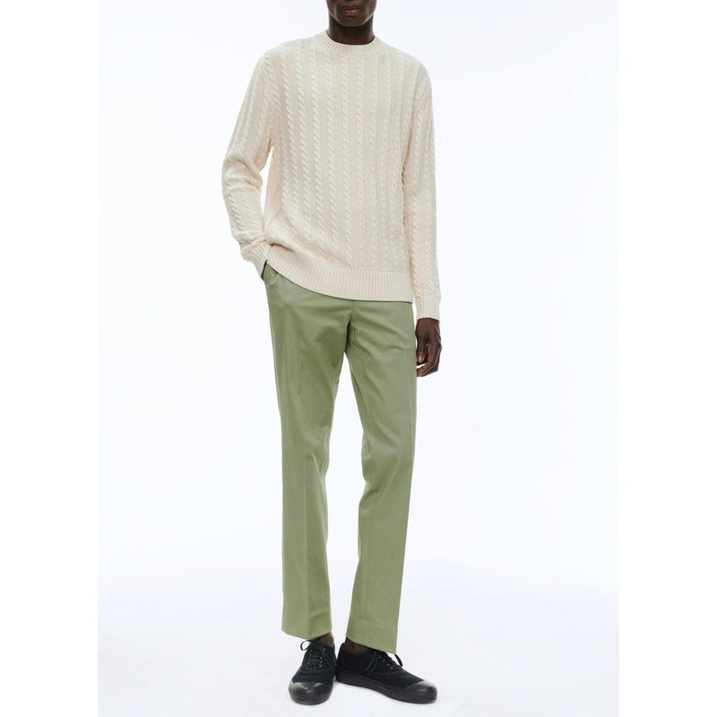 Pull À Torsades Écru En Laine Et Coton - Ecru