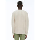 Pull À Torsades Écru En Laine Et Coton - Ecru