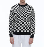 Fursac - Jersey De Cuadros De Algodón Y Cashmere - Negro - Hombre