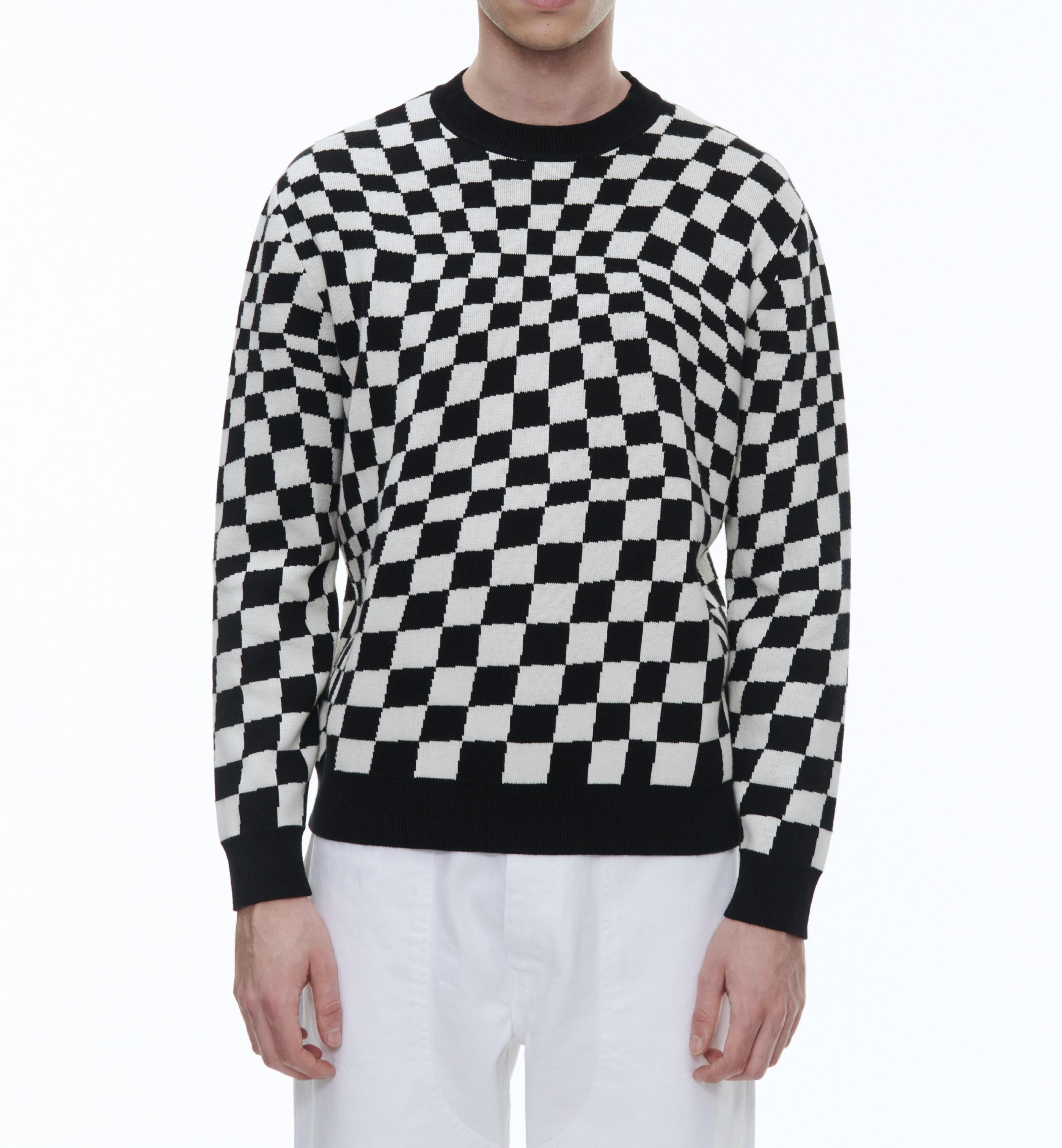Fursac - Jersey De Cuadros De Algodón Y Cashmere - Negro - Hombre