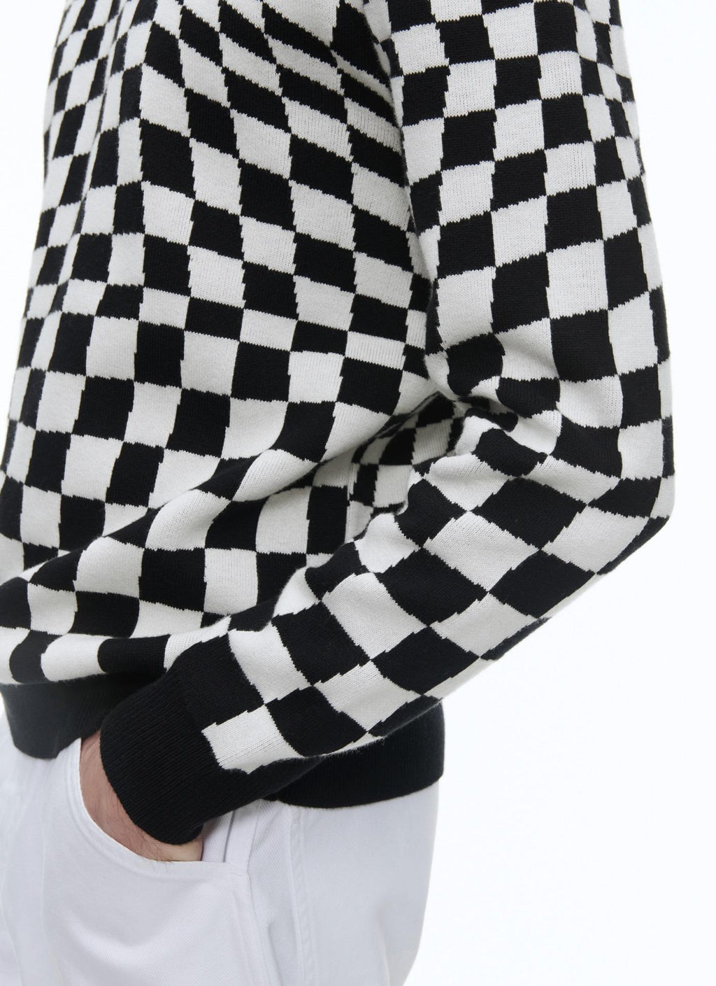 Fursac - Jersey De Cuadros De Algodón Y Cashmere - Negro - Hombre